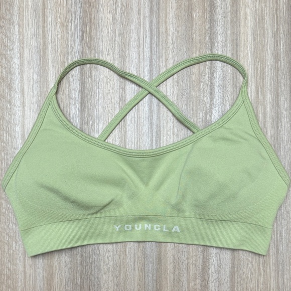YoungLA Other - YoungLA Core Seamless Strappy Sports Bra Size X-Small Lime Green Color